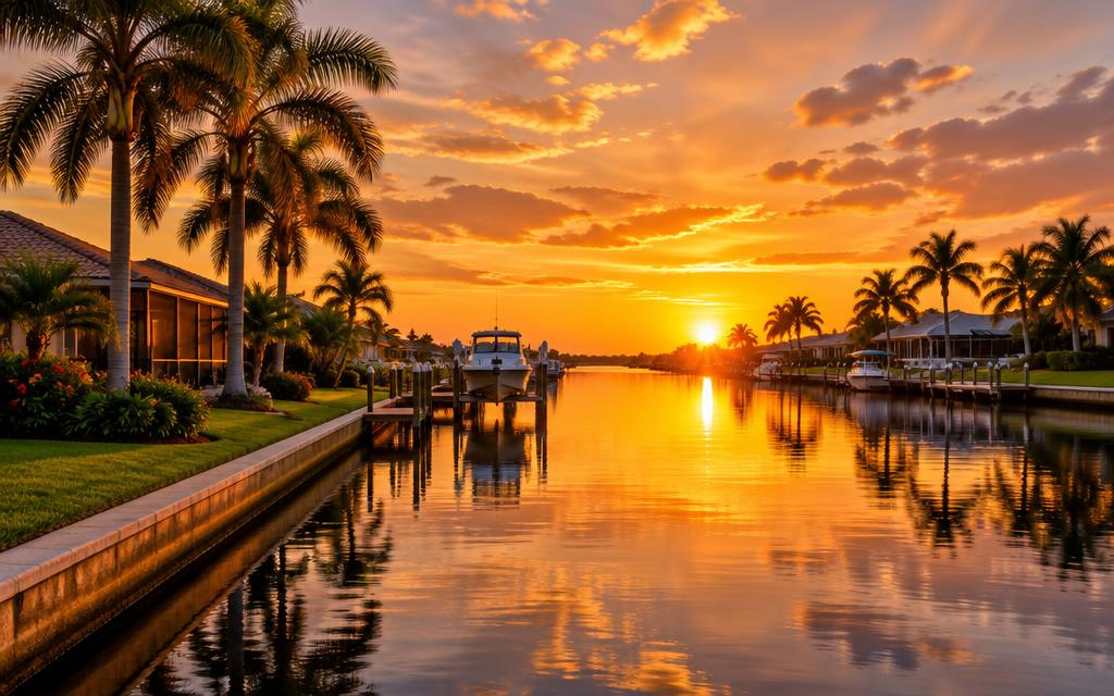 Evening in Cape Coral, Florida